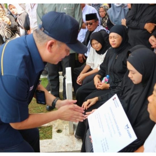 Asabri salurkan hak waris kepada keluarga tiga korban prajurit TNI yang gugur di Lebanon.
