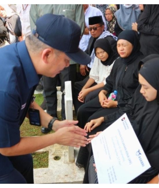 Asabri salurkan hak waris kepada keluarga tiga korban prajurit TNI yang gugur di Lebanon.