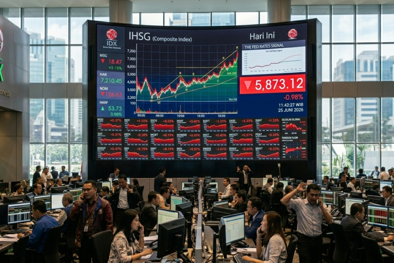 IHSG Dibuka Melemah ke 5.873, Investor Waspadai Sinyal The Fed dan Gejolak Global
