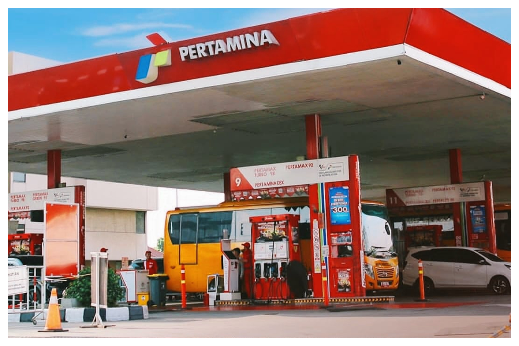 Ilustrasi Pom Bensin Pertamina.